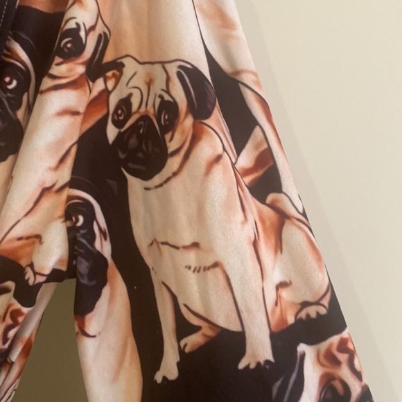 PUG Print Adorable Long Adult Comfy Bath Robe with Belt & Front Pockets Sz OS - Picture 8 of 14